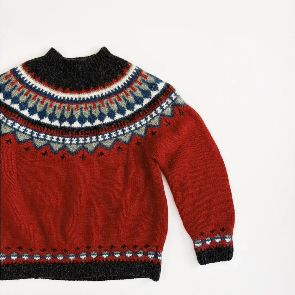 Vintage Eddie Bauer Fair Isle Pullover Sweater in Wool Size XS - Picture 4 of 6